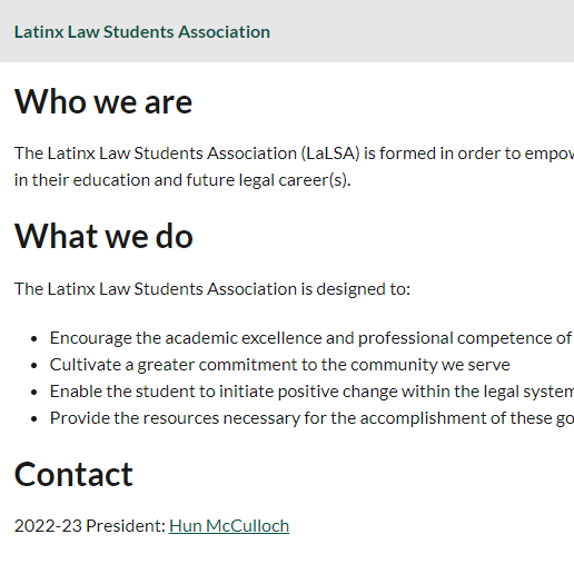 Hispanic and Latino Non Profit Organization in Detroit Michigan - WSU Latinx Law Students Association